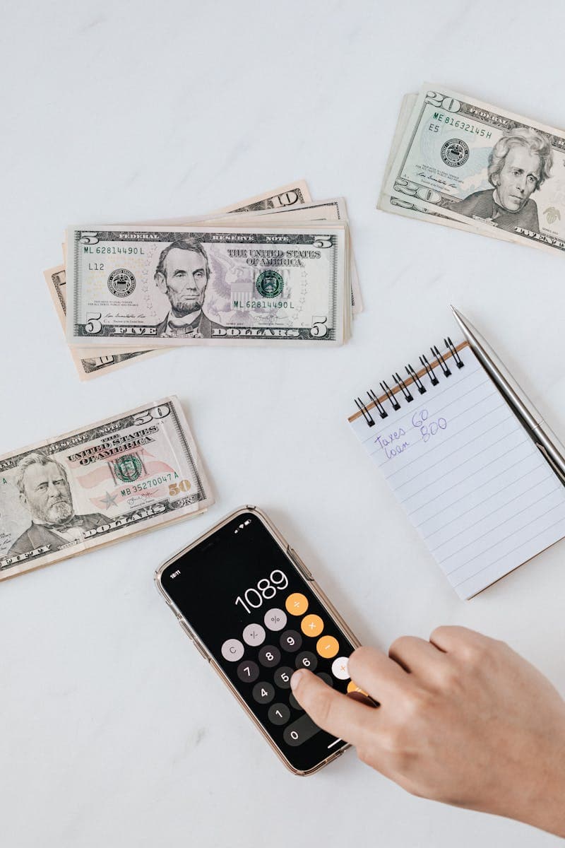 Finance professional reviewing billing